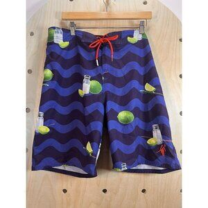 Toes On The Nose Swim Trunks Men’s Size 36 Board Shorts Lime & Salt Shaker
